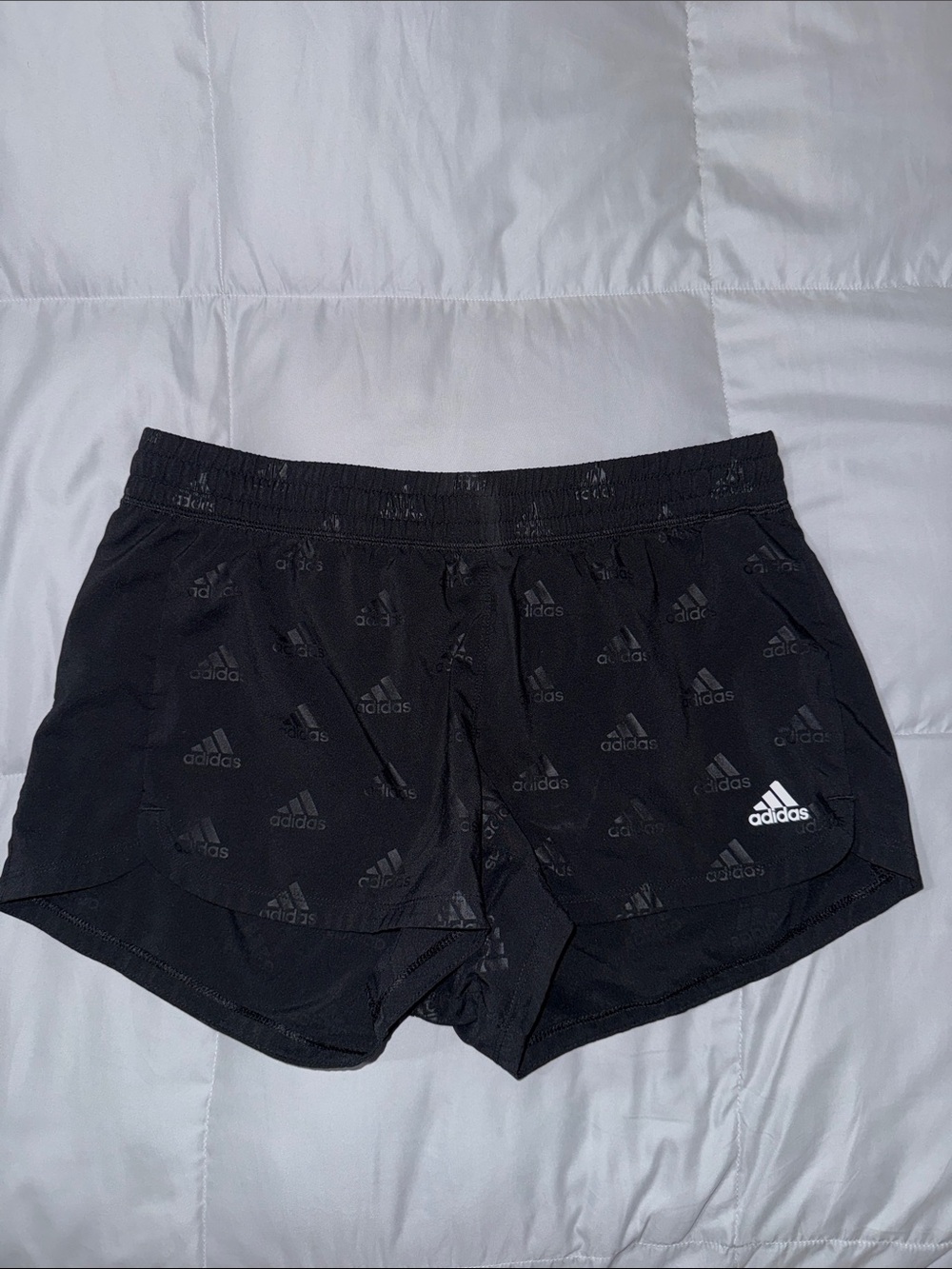 Adidas black logo shorts size M